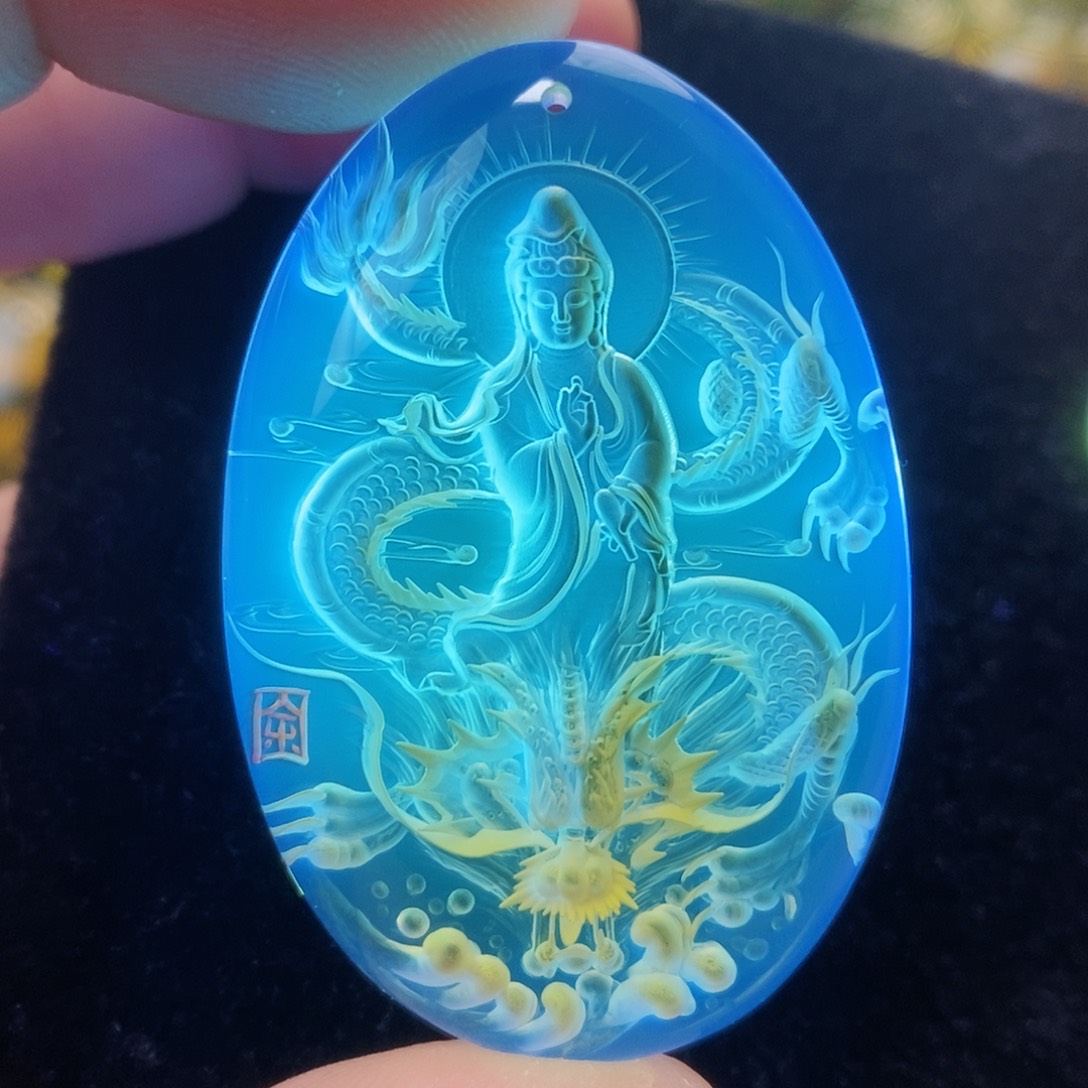 【闪购商品】蓝珀颈饰未镶嵌蓝珀阴雕