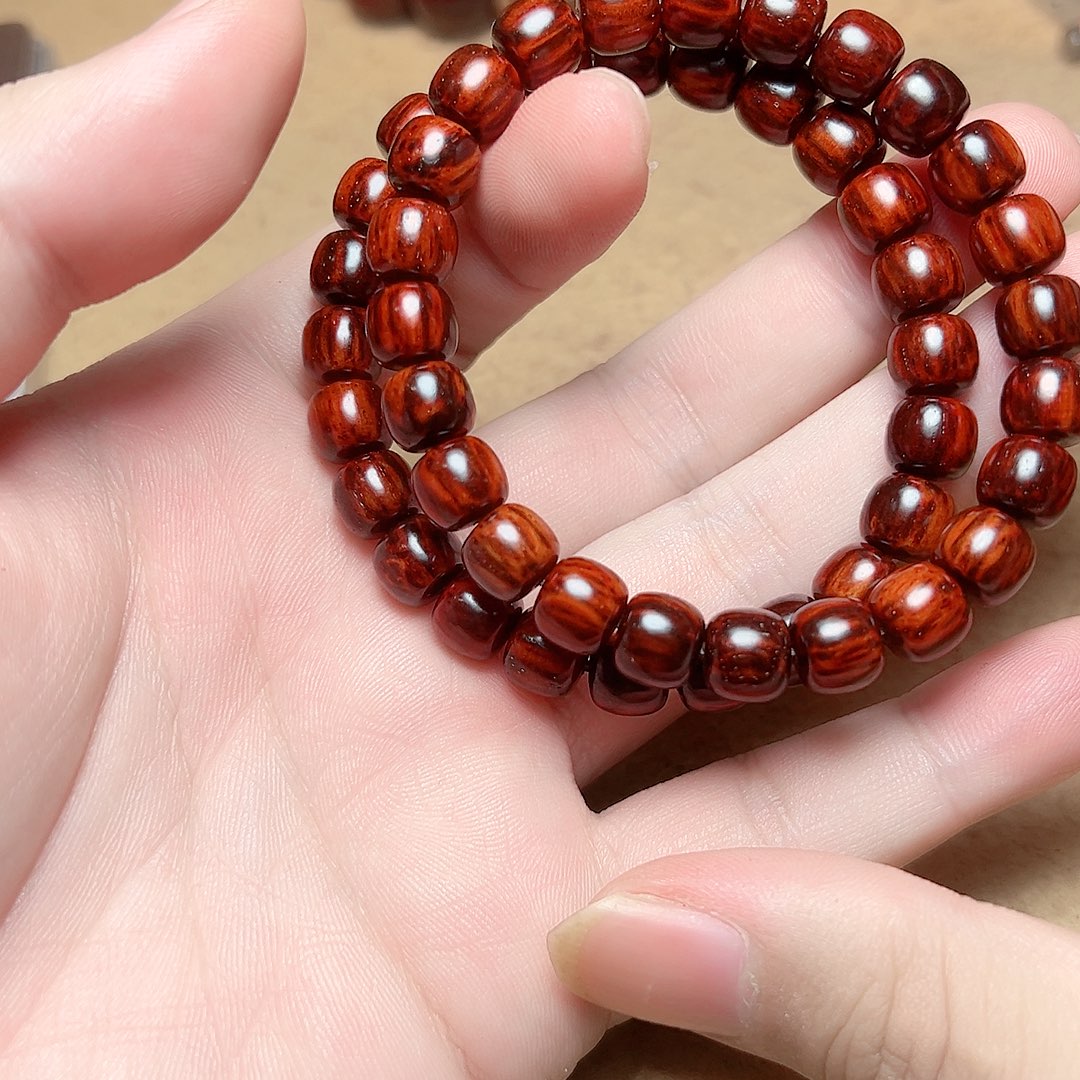 小叶紫檀手串/手链89琴料满芝麻纹