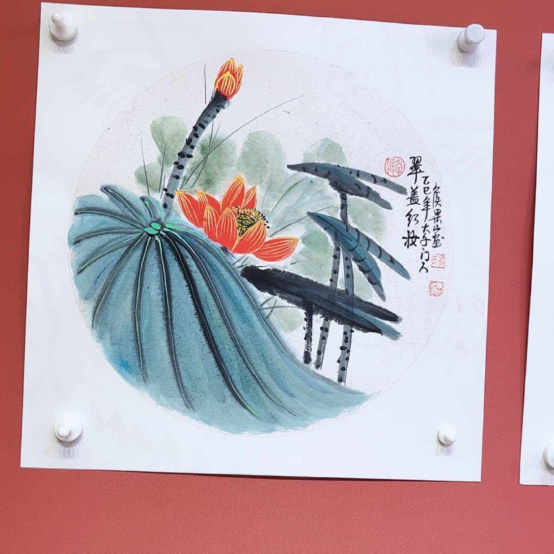 国画侯果山老师亲笔手绘作品朵 