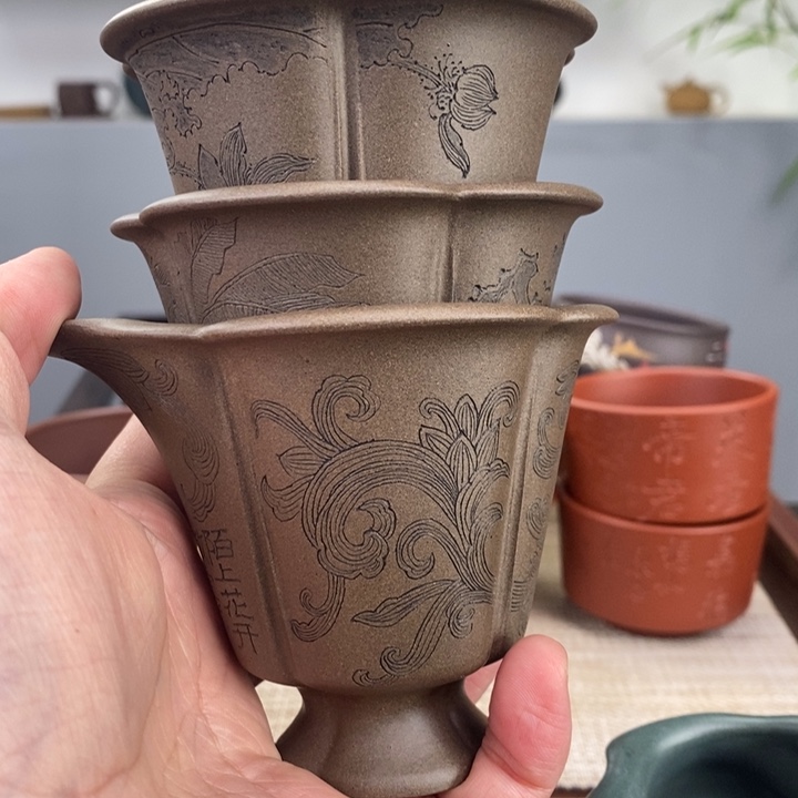 紫砂茶杯無*宜兴紫砂主人杯