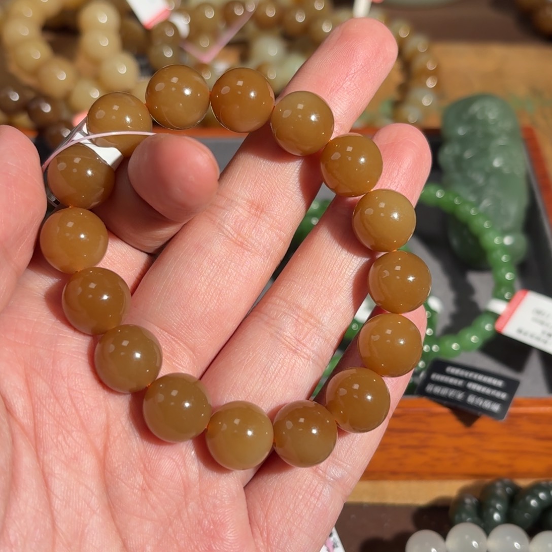 和田玉手串未镶嵌华*