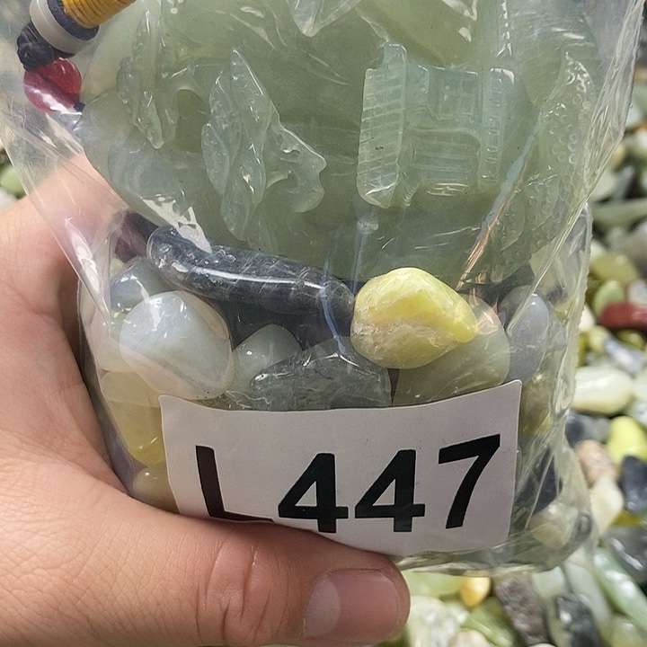 岫玉鱼缸石未镶嵌