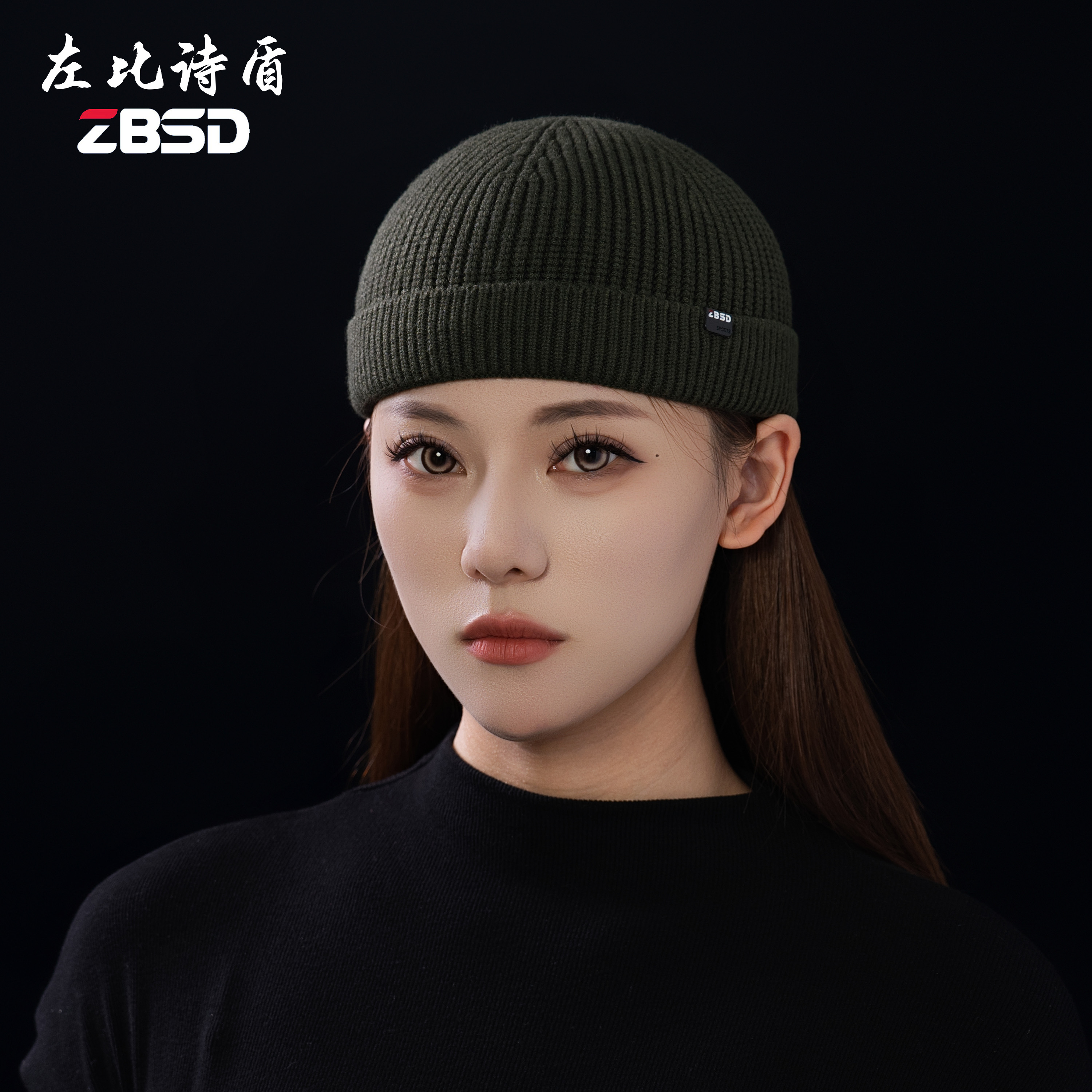 左比诗盾左比诗盾2025新款时尚地主帽短款礼貌情侣款针织毛线帽