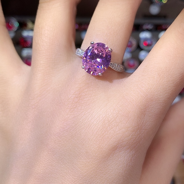 925银帕帕粉色戒指1012