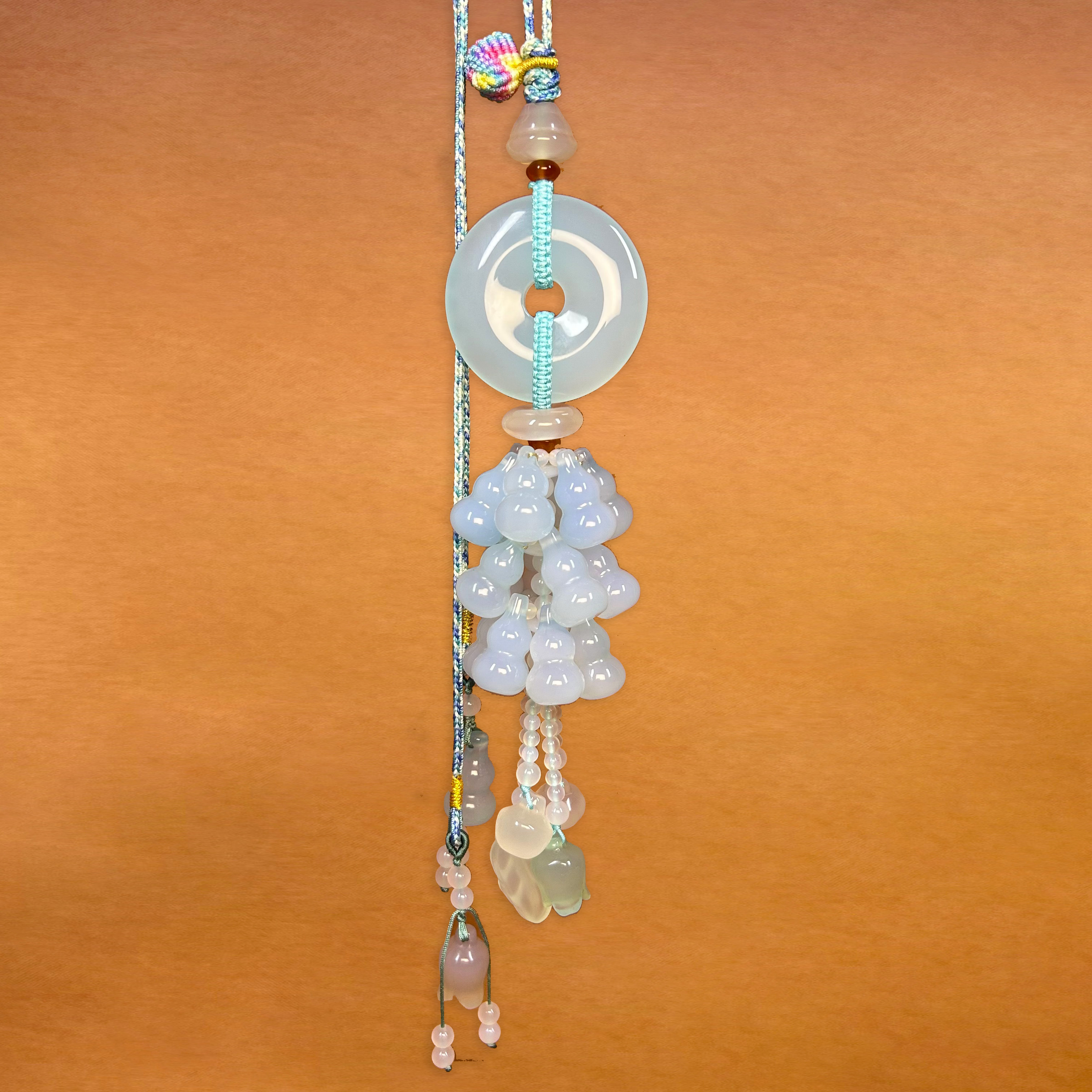 蓝平安扣葫芦款玉石玛瑙高端私人定制款豪车挂件家挂件