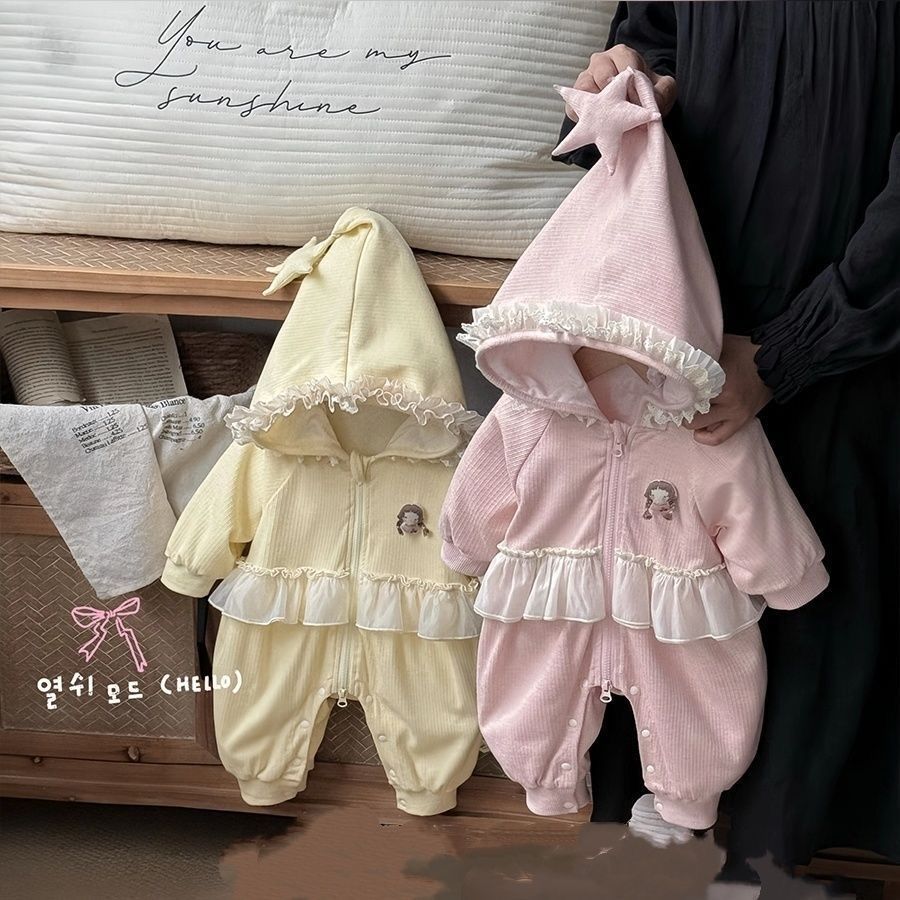 婴儿衣服春秋2025宝宝连体衣可爱婴幼儿秋装新款洋气外出爬服