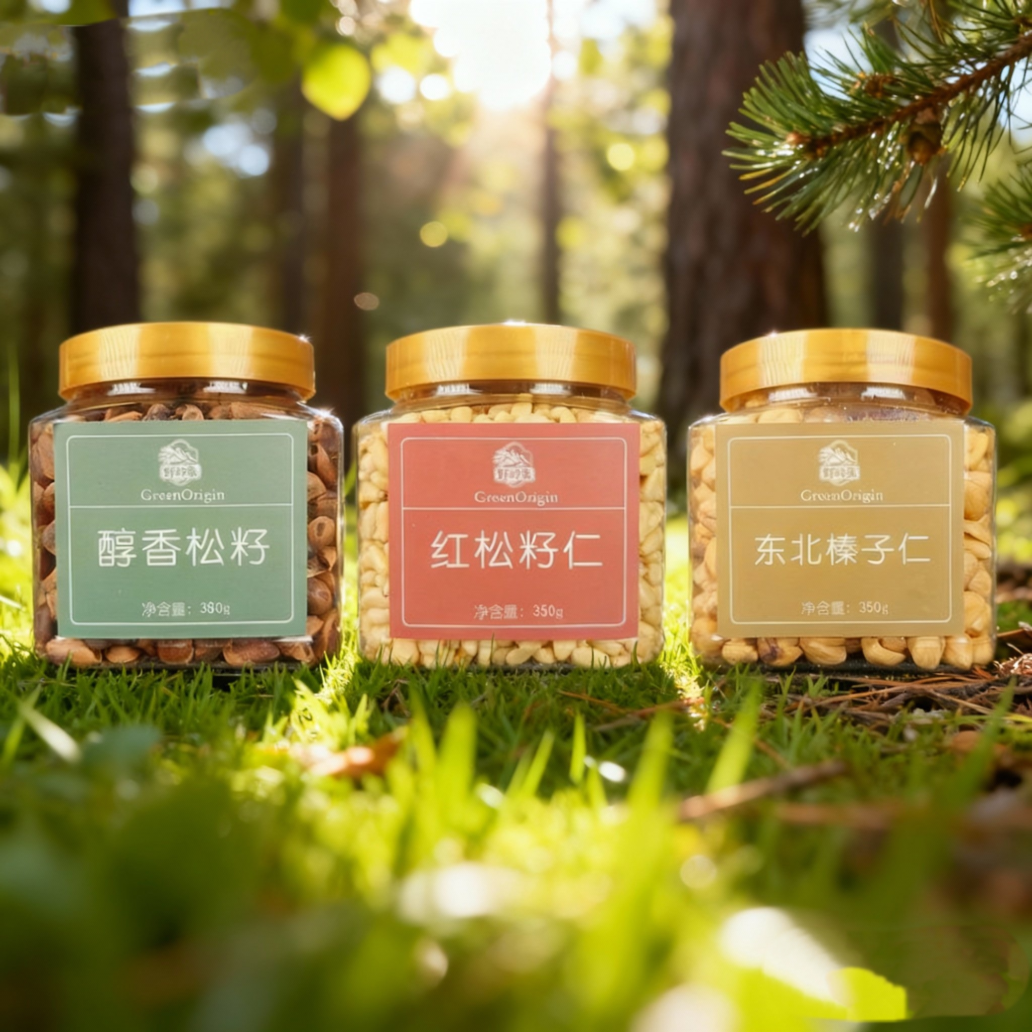 野岭集松子松子仁榛子仁健康坚果零食炒货坚果健康家庭零食大礼包