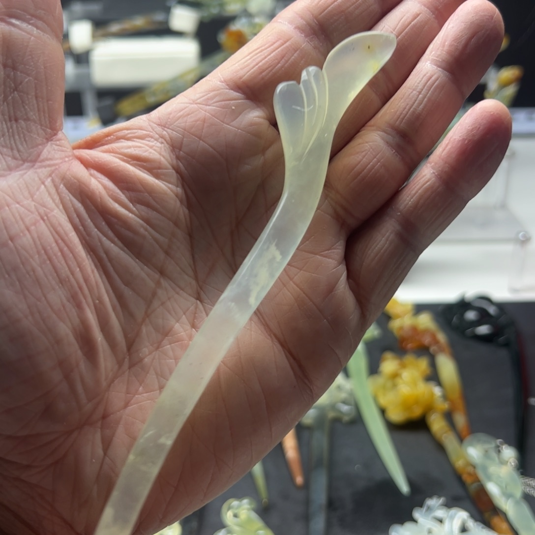 岫玉福利发簪未镶嵌