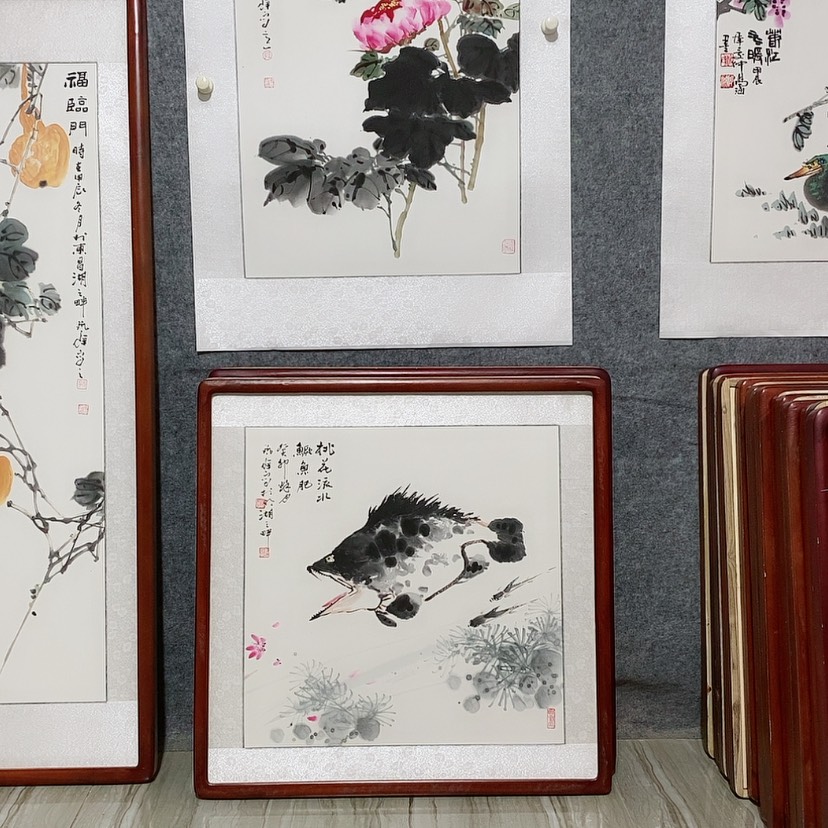 【闪购商品】国画书画作品带框65×65厘米