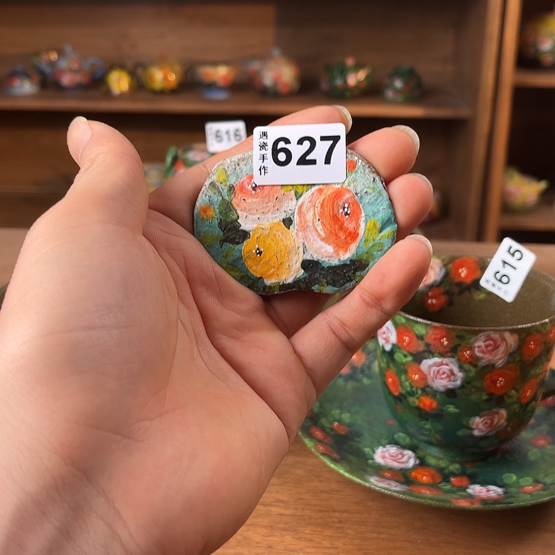 纯纯莫奈油画风瓷片