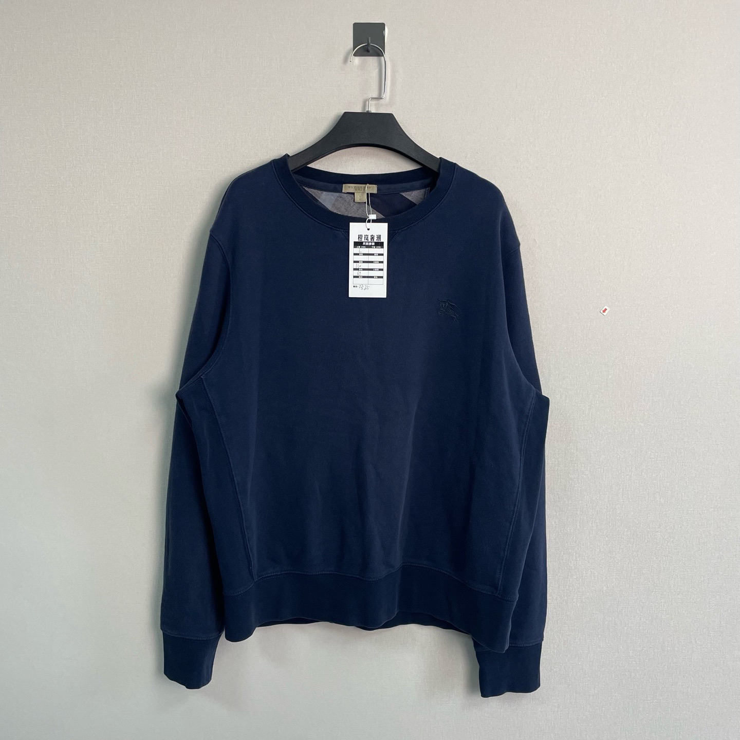 99新 BURBERRY/博柏利 经典战马刺绣卫衣/L码/价5900