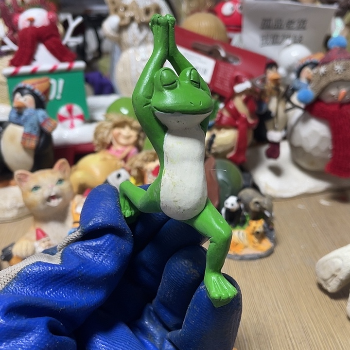 青****摆件孤品老货微瑕瓷