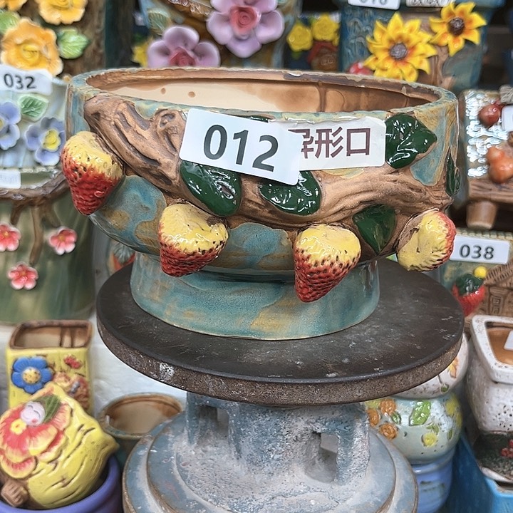 紫砂花盆粗陶材质多肉花盆