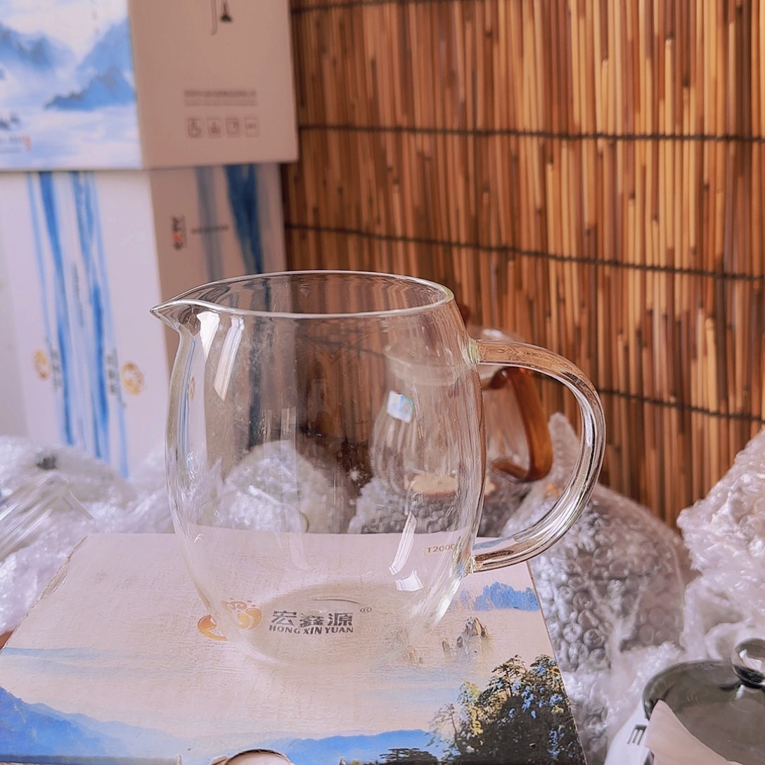 高硼硅玻璃茶水分离款瑕疵龙胆公杯