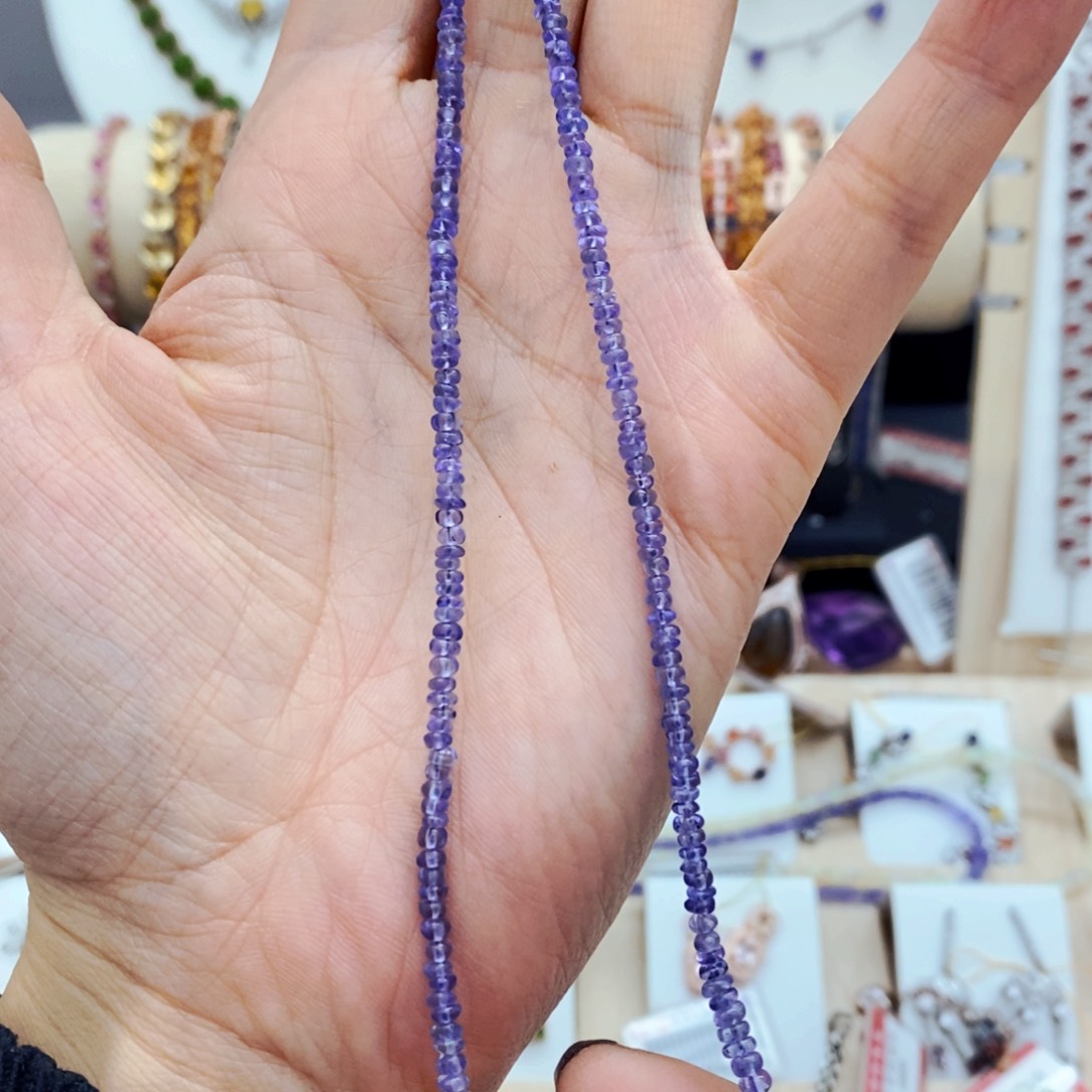 坦桑石颈饰银S925镶嵌