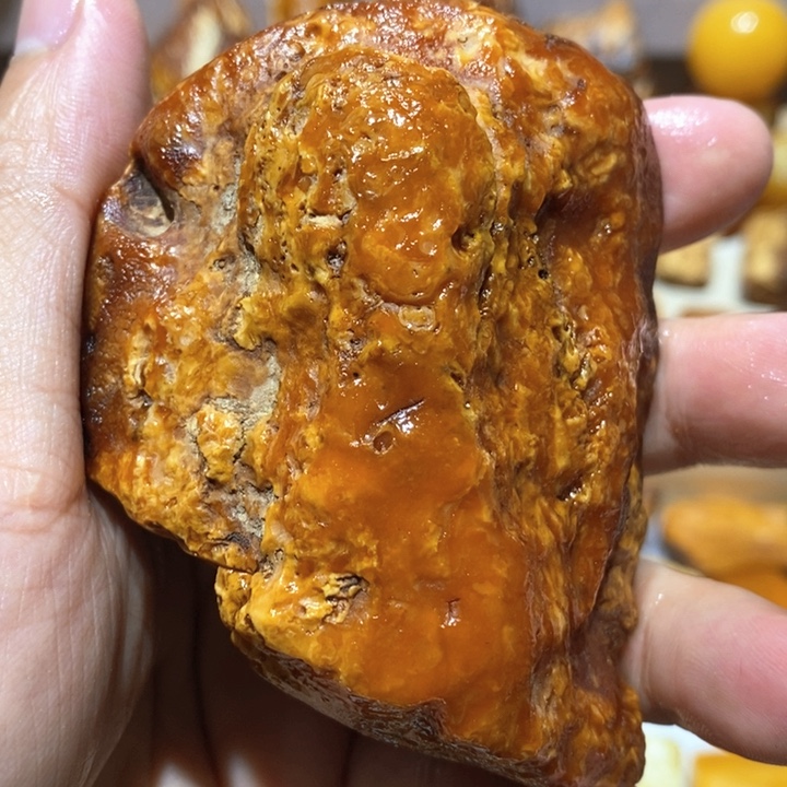 灰***冰定制琥珀蜜蜡原石f78.9