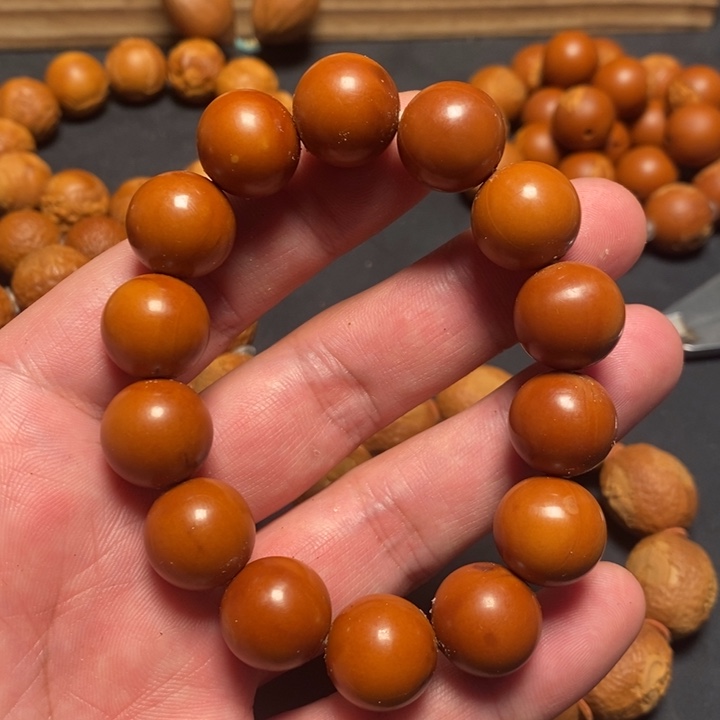 橄榄核手串/手链处理花正圆