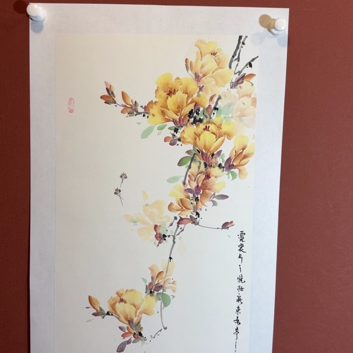 国画听兰老师花鸟
