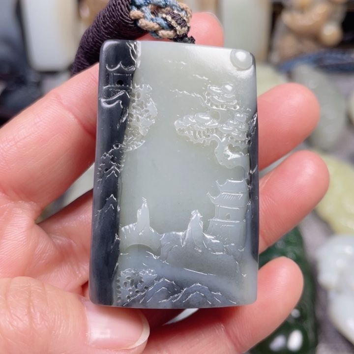 和田玉未镶嵌挂件