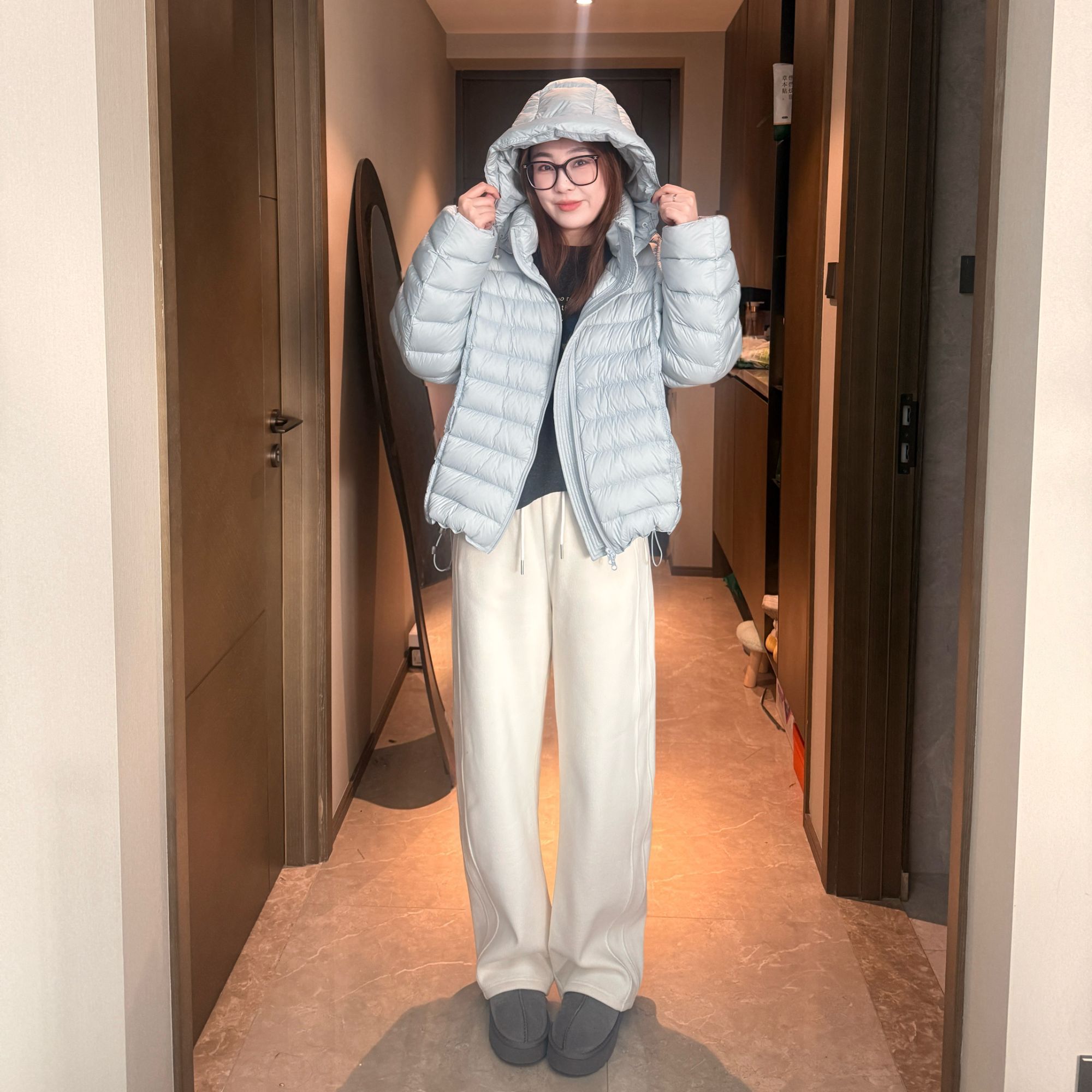 青青·STUDIO〖95绒可拆帽〗冬款韩系可拆帽简约排骨羽绒服QQ25227