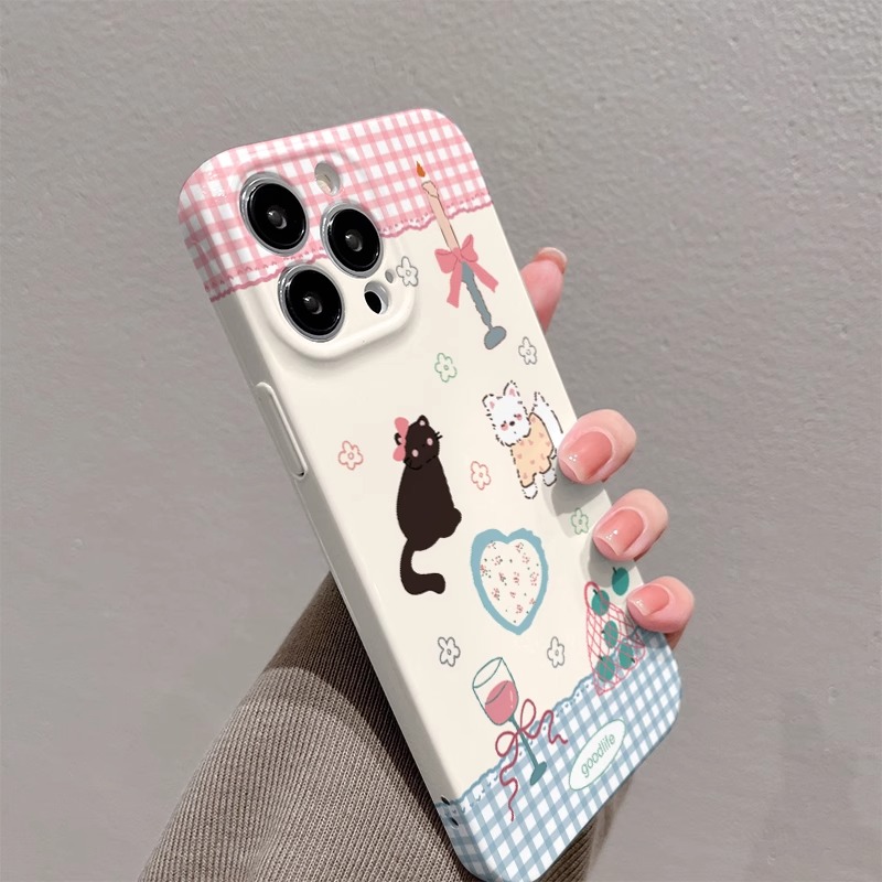 菲林软壳防摔餐桌小猫适用苹果16华为reno13小米15vivox200 1加