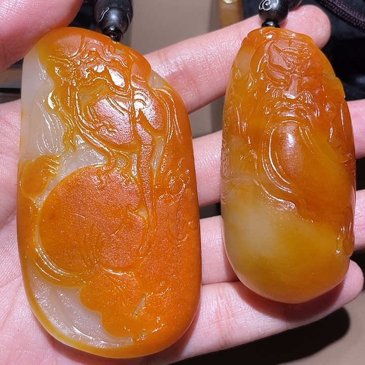 和田玉颈饰未镶嵌花*年Y