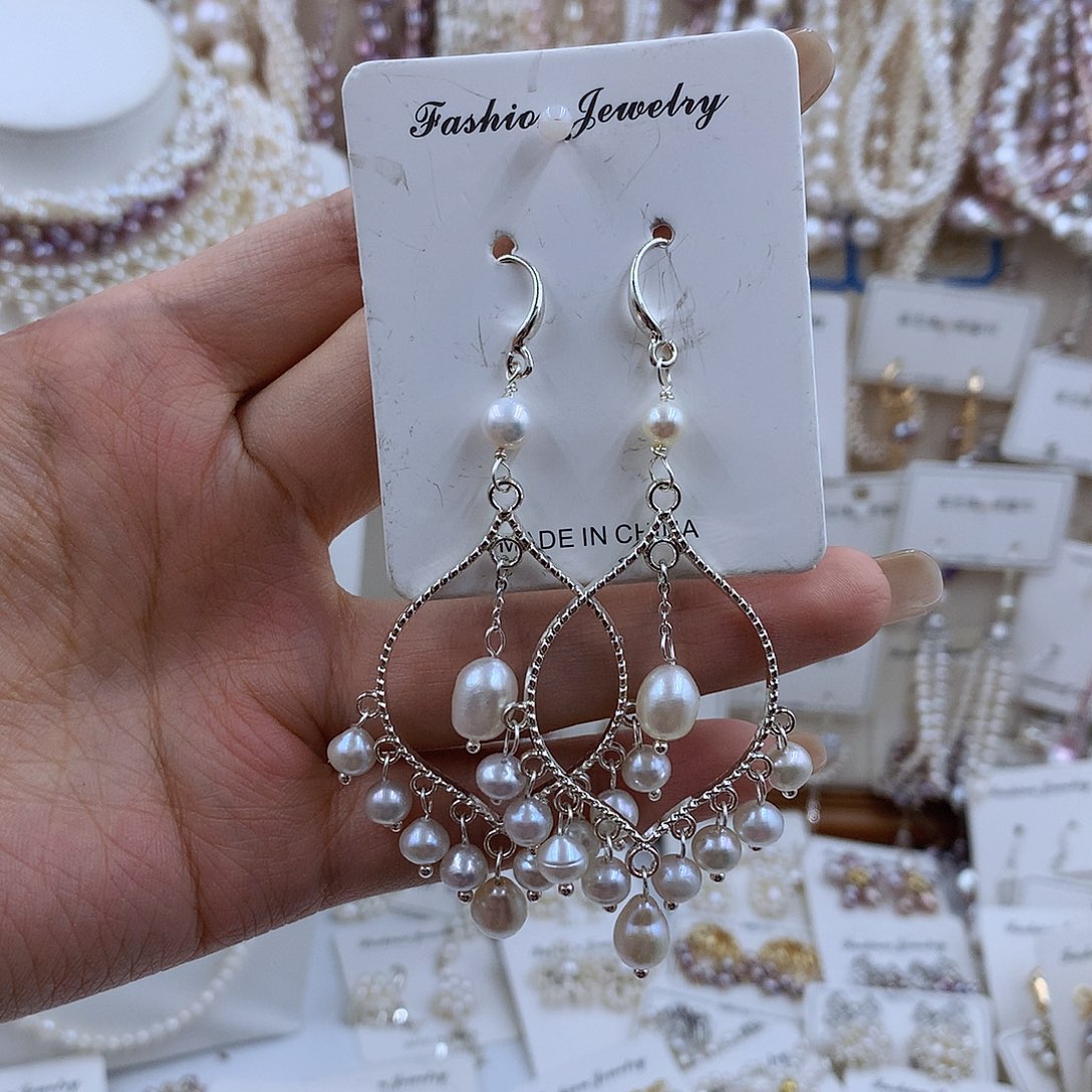 项链银S925镀金镶嵌淡水珍珠