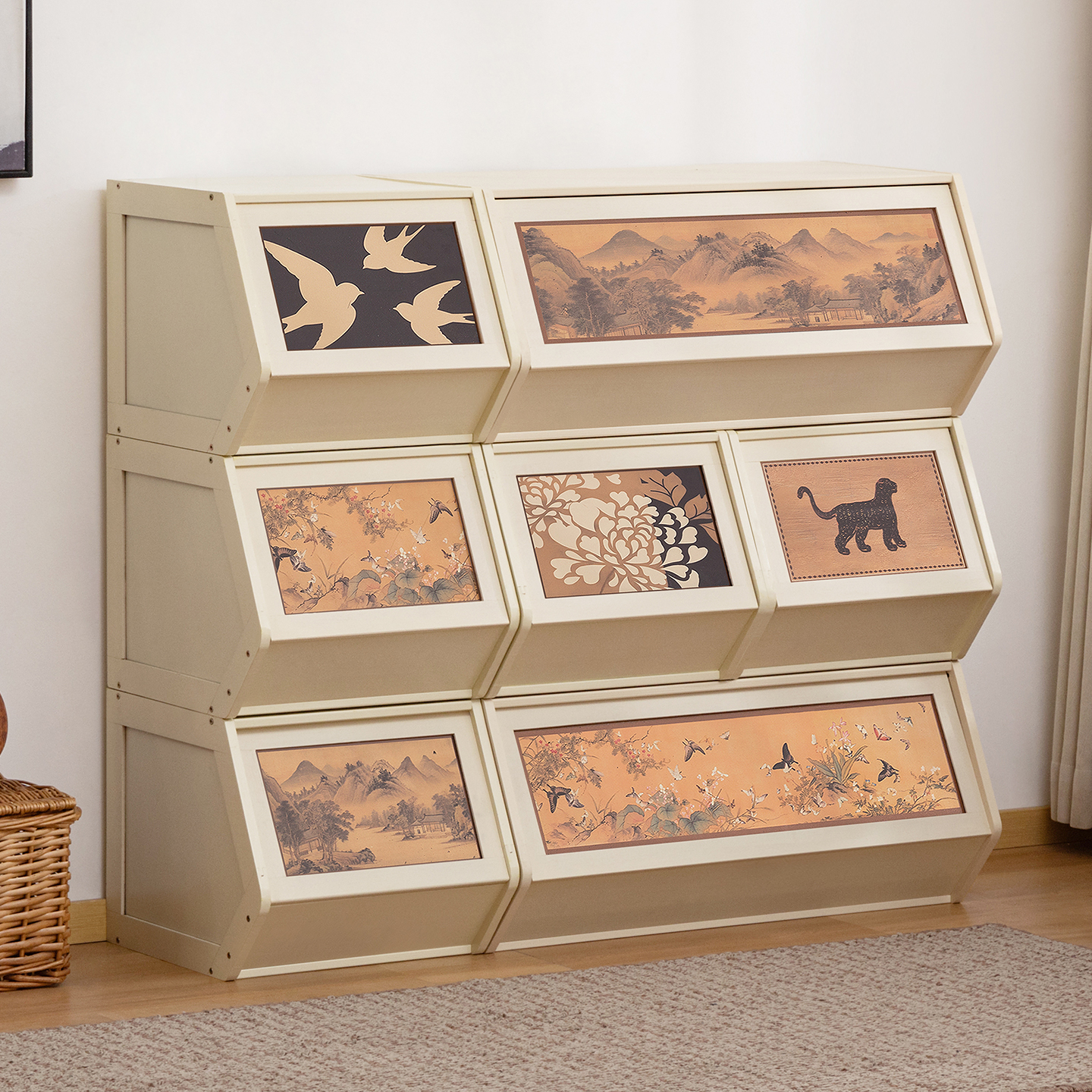 网红创意五斗柜卧室储物柜收纳家用客厅靠墙小立柜子床尾置物整理