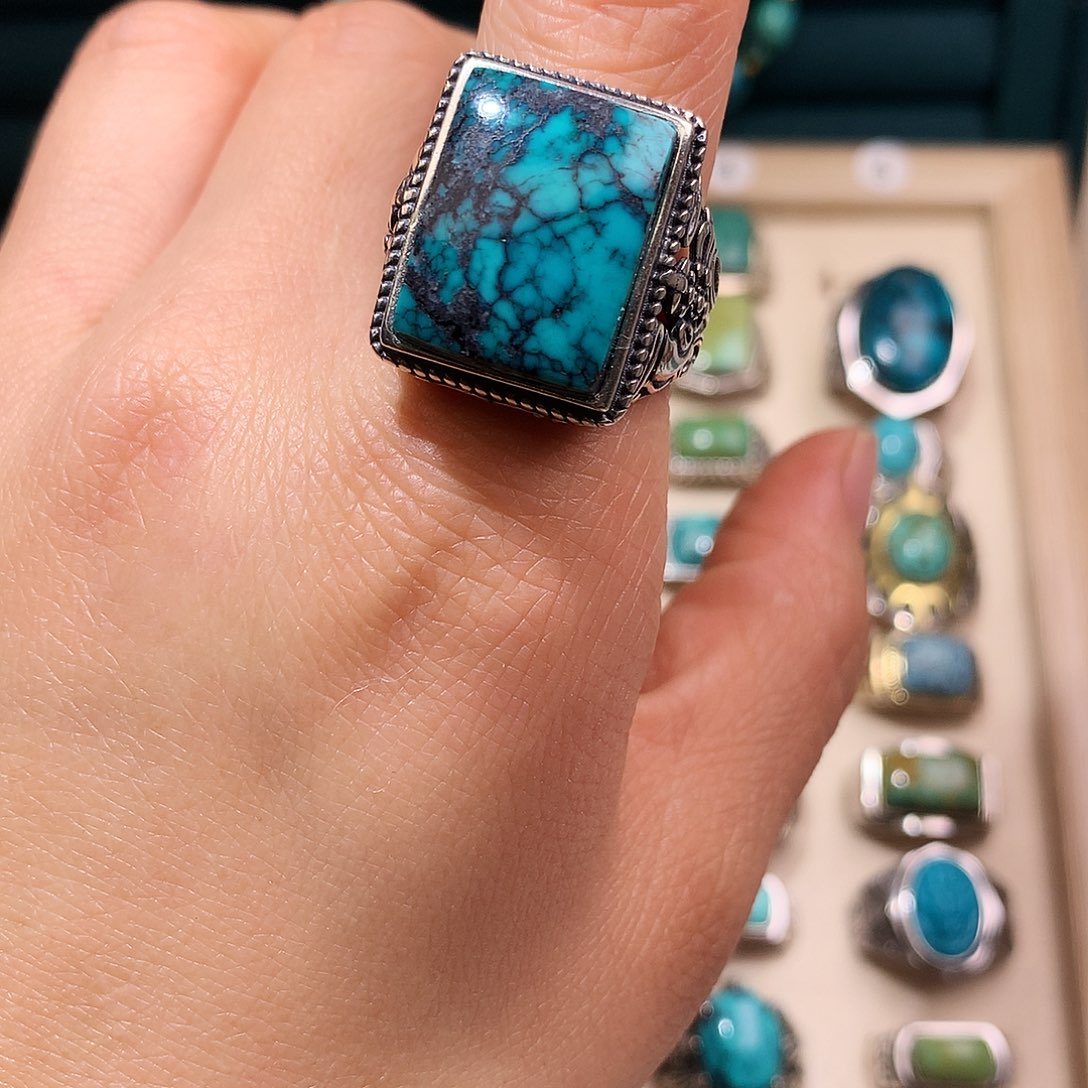 绿松石挂件银S925镶嵌d****g