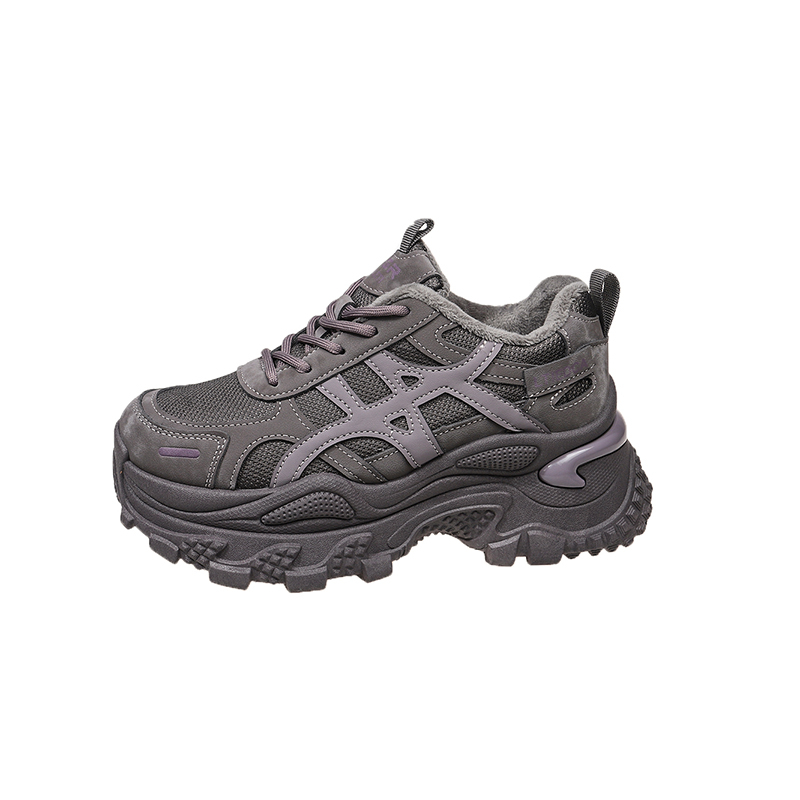 冬季休闲风纯色棉潮流风老爹鞋时尚跑步百搭厚底ins