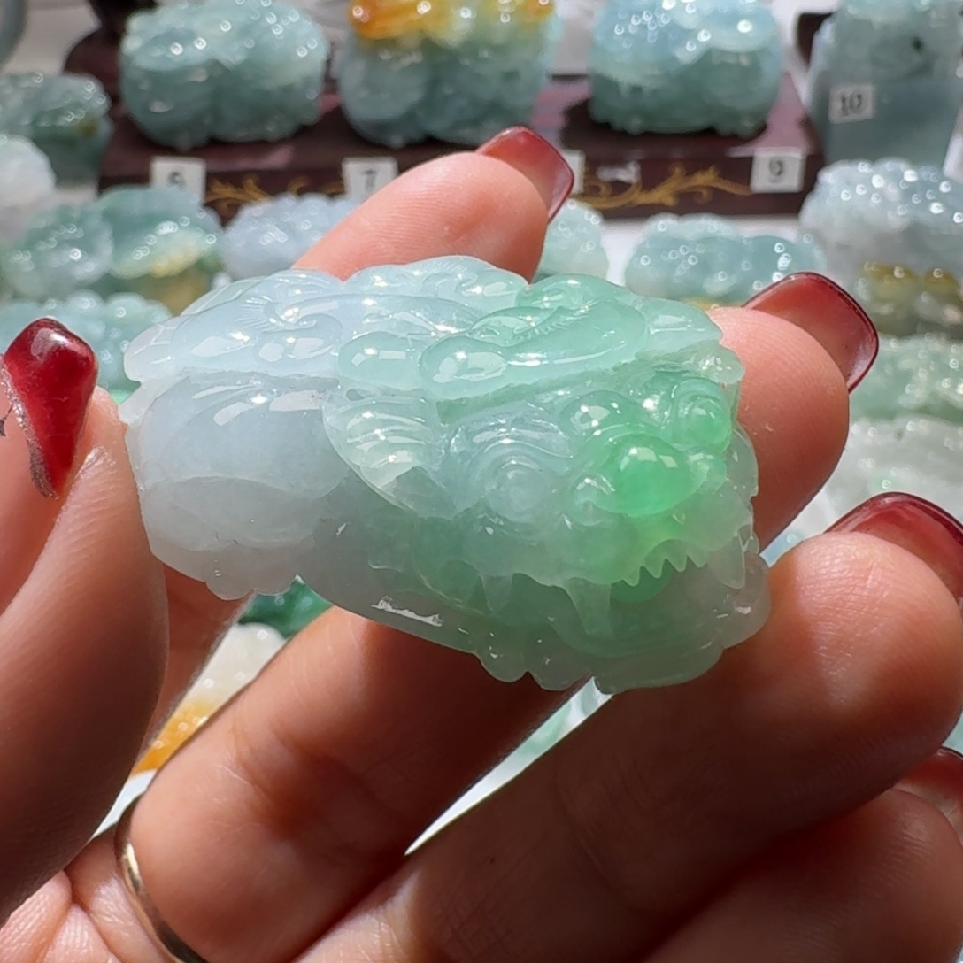 定制翡翠未镶嵌9****鹤貔貅