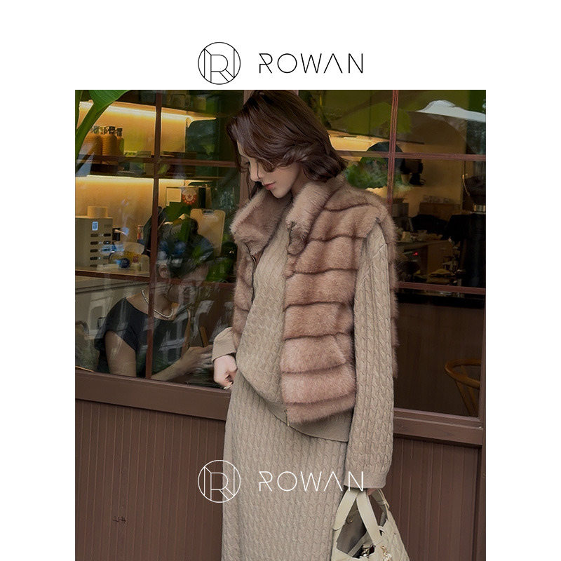 Rowan 丨100%澳洲美丽诺羊毛2025年秋季女针织毛衣套装ICTZX4221