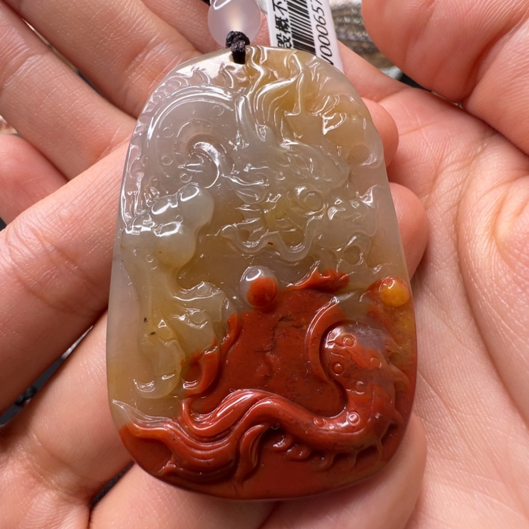 三***三石英质玉（黄龙玉）未镶嵌配饰928