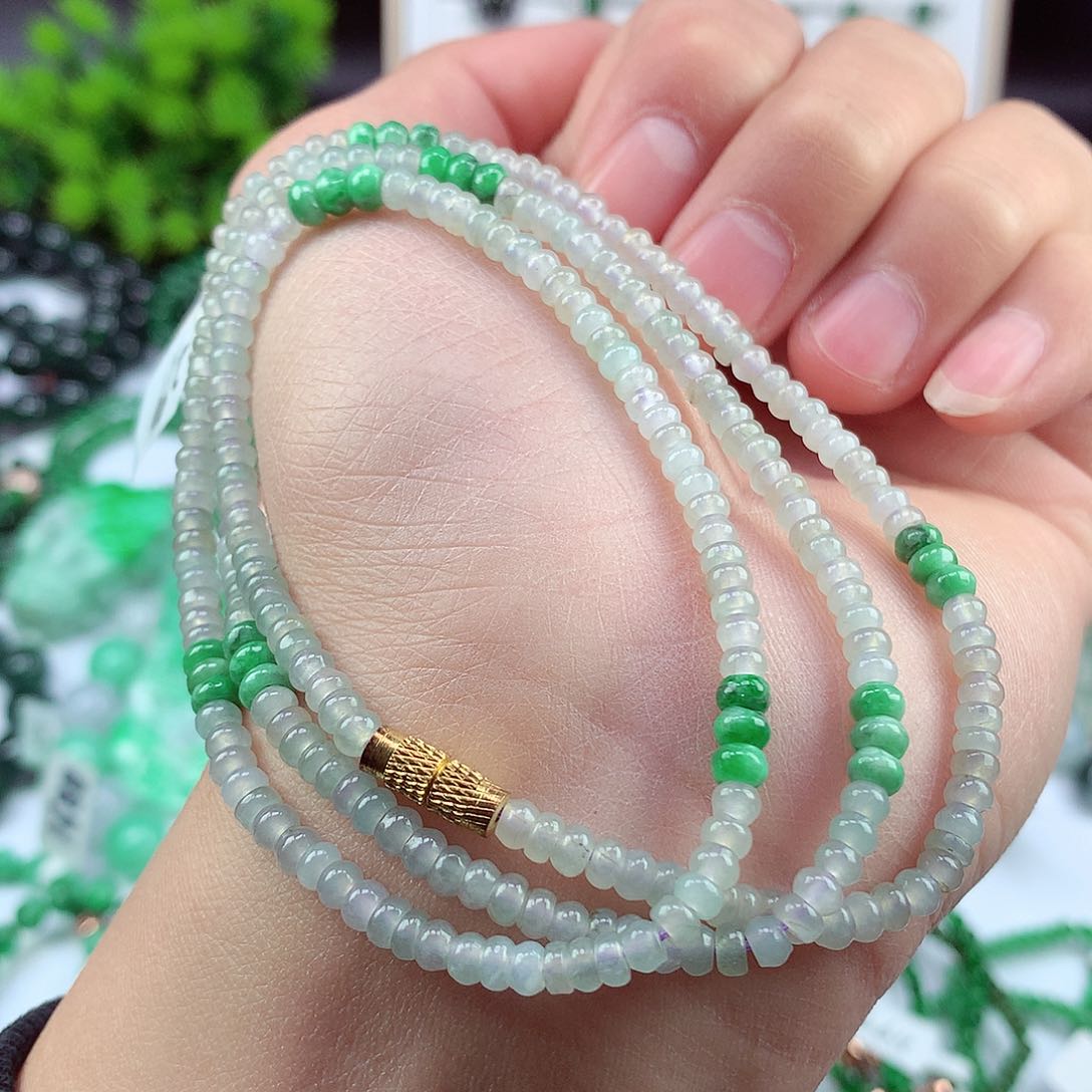 翡翠颈饰未镶嵌项链