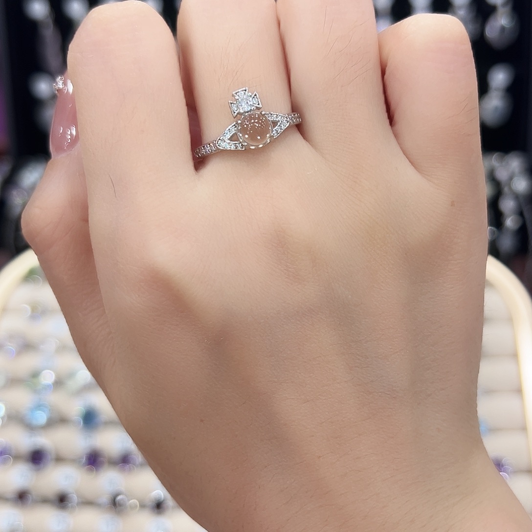 黄晶戒指银S925镶嵌不退换