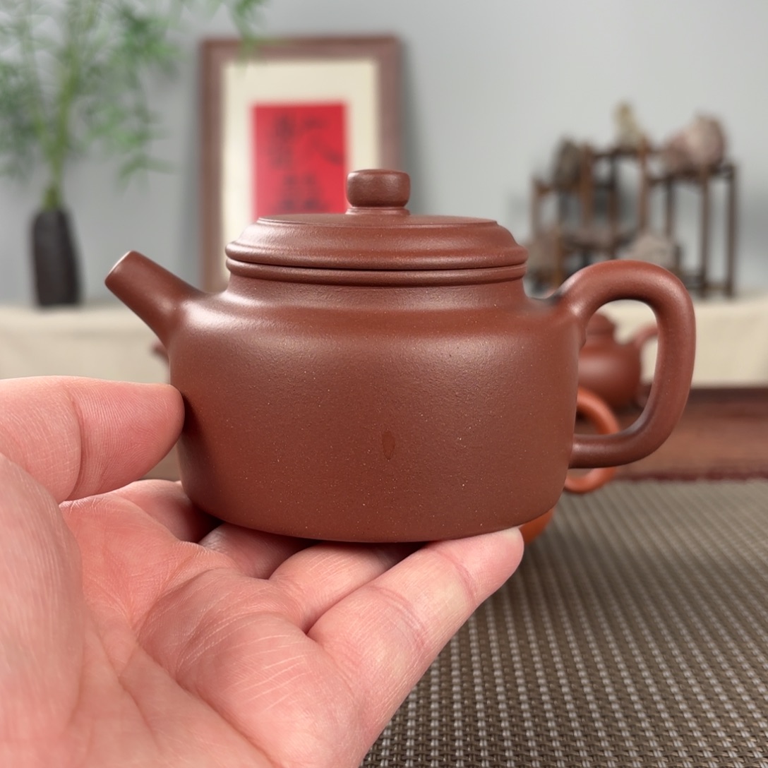 紫砂茶壶中****筑微瑕黄龙山原矿紫砂壶230