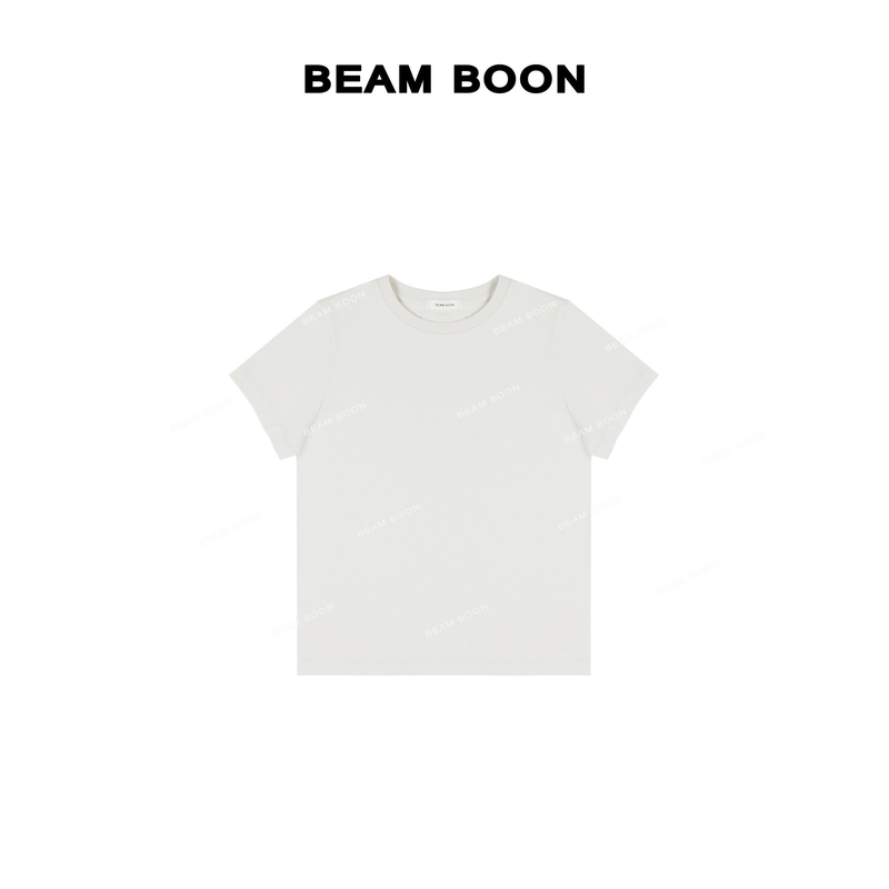 Beam Boon |【斯嘉丽T】轻盈进口原棉舒爽柔织标正肩显瘦短袖