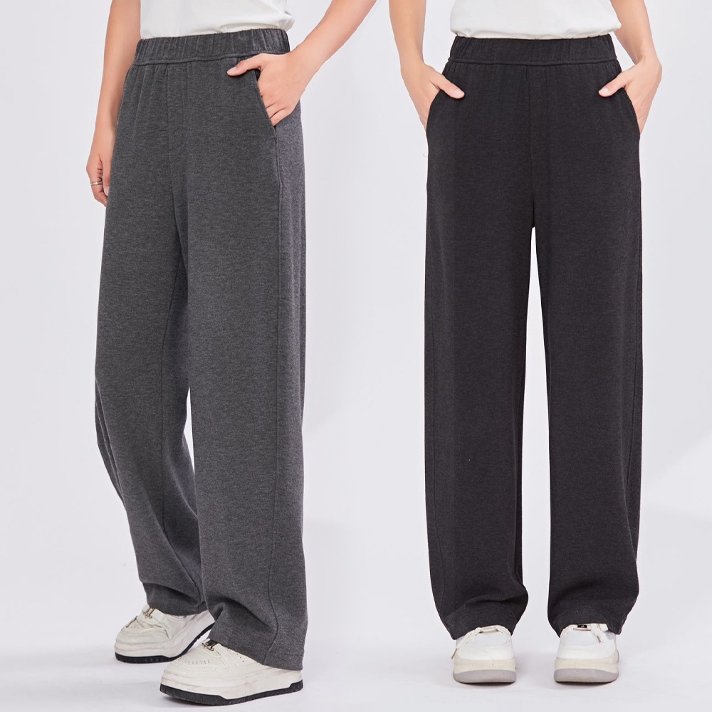 【软黄金】蚕丝加厚直筒休闲裤女宽松高腰垂感舒适百搭长裤神裤