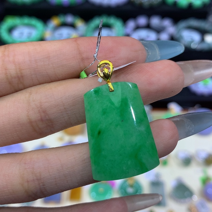 18K金镶嵌手链翡翠翡翠