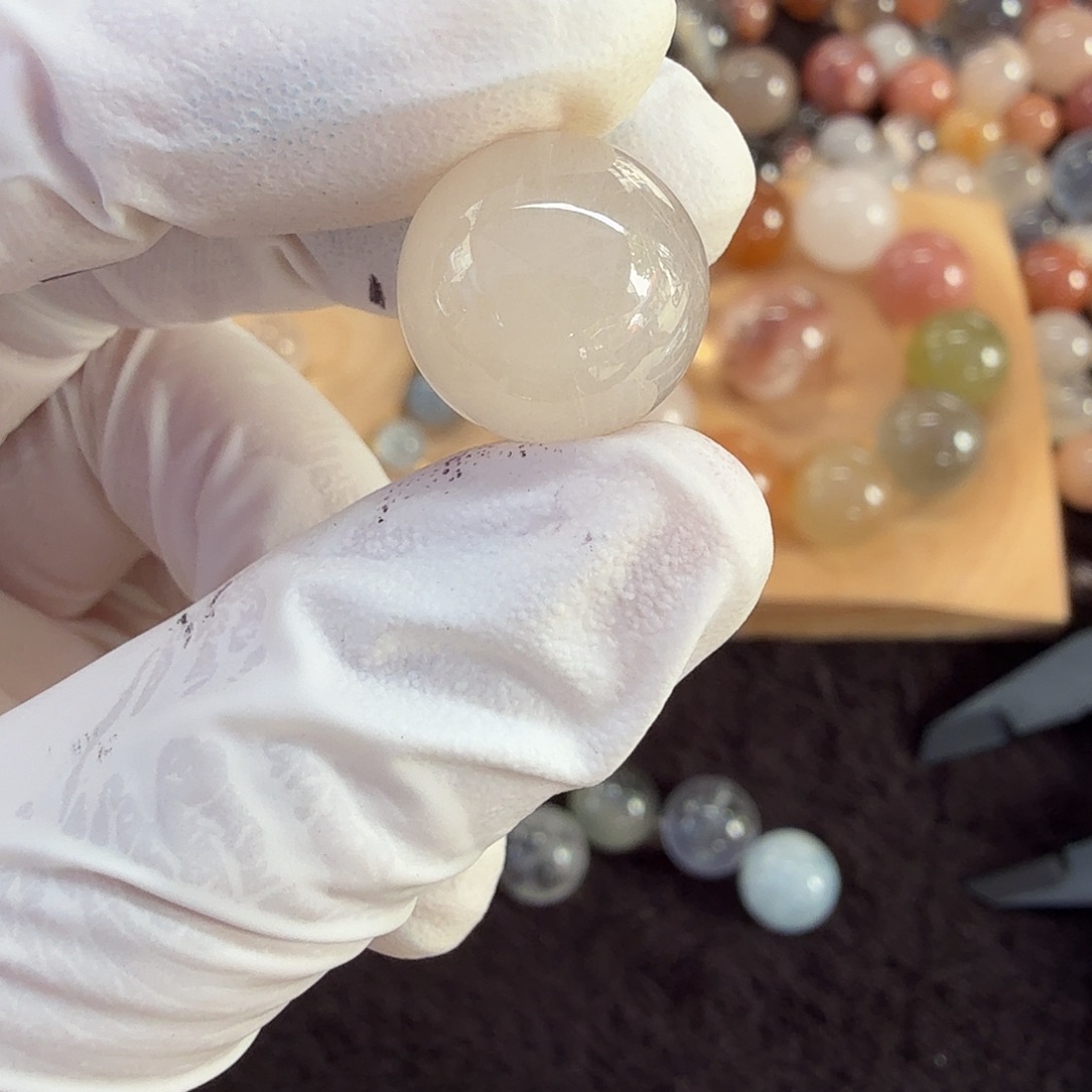 我***。未镶嵌珠宝半成品水晶兔毛14mm定制不退换