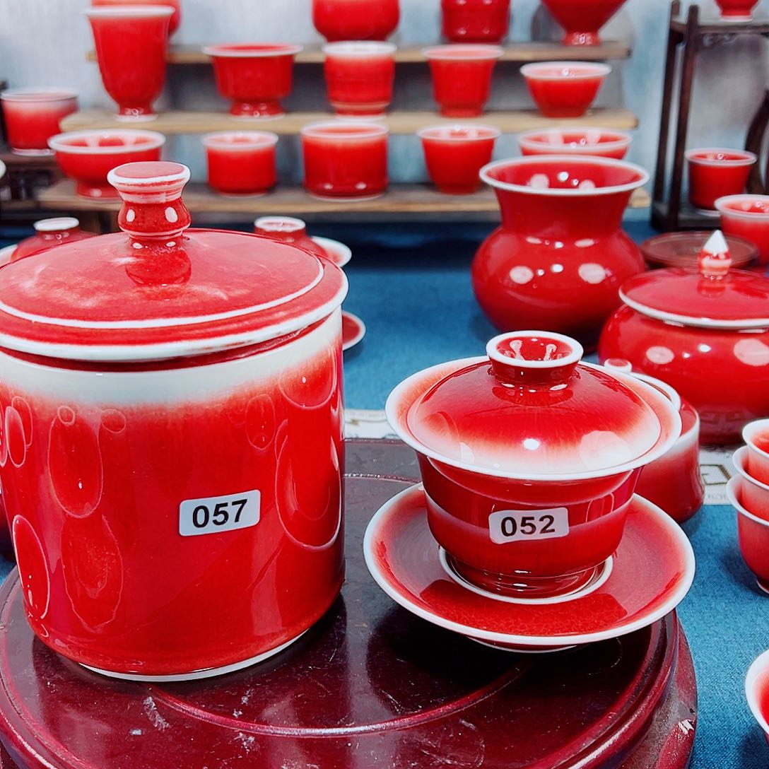 用****情景德镇陶瓷原矿郎红茶具