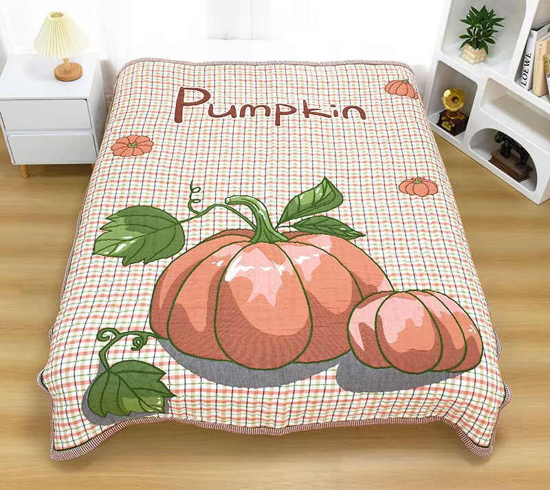 【大南瓜】 150cm x 200cm 纯棉多功能轻奢超柔轻奢泡芙被