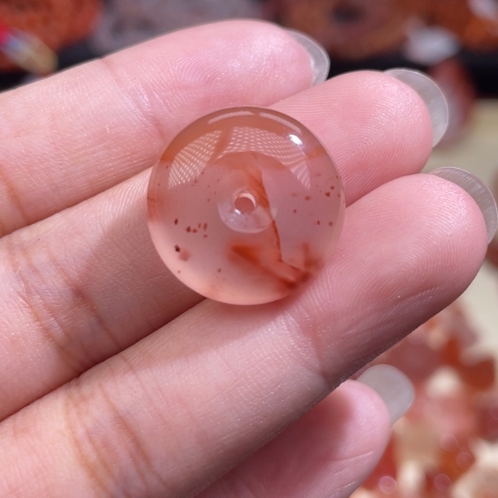 南红玛瑙平安扣18.5x8.0未镶嵌456