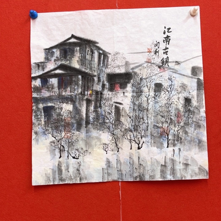 国画藏*人花鸟的翅膀和翅膀是白色40.40