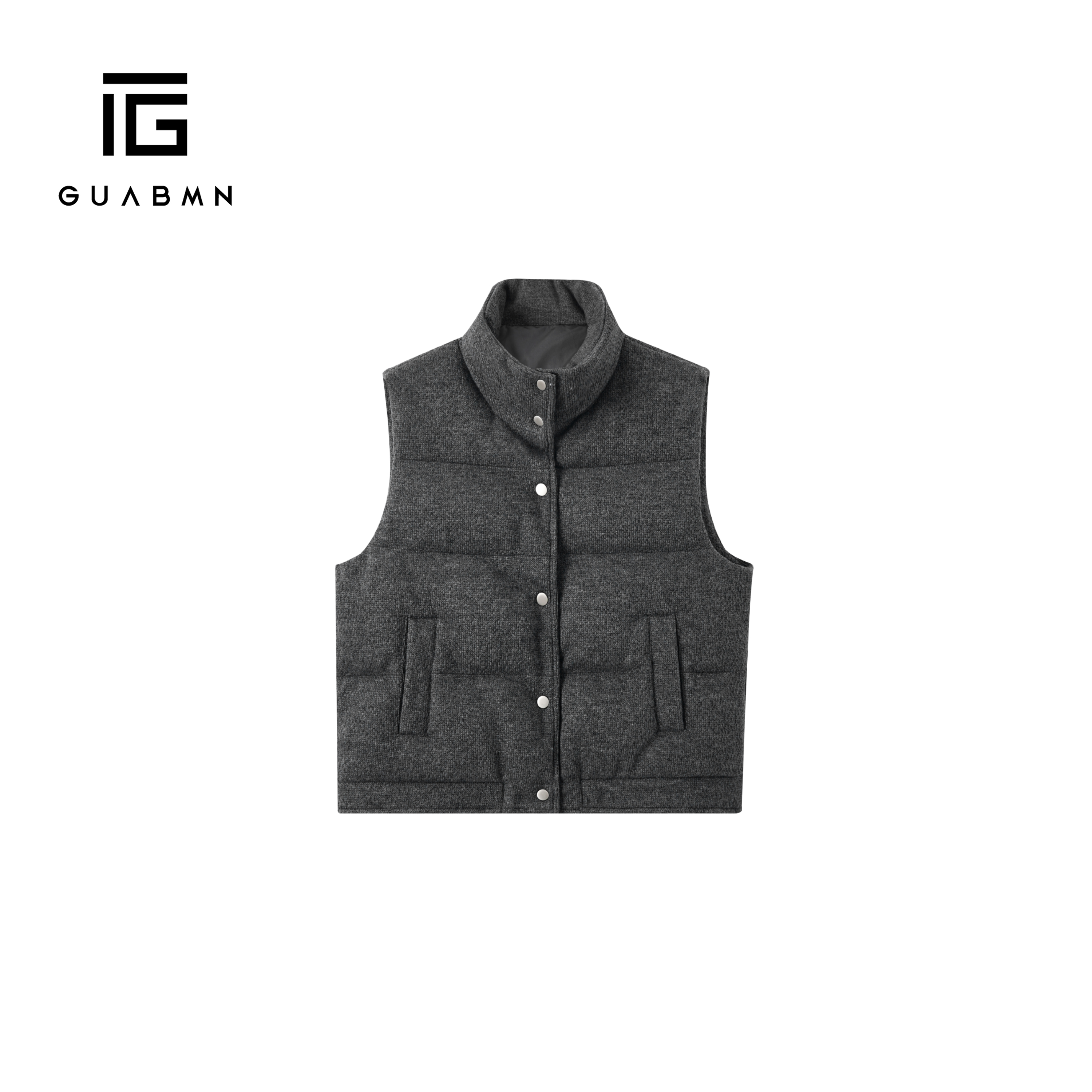 GUABMN2025冬季新款高领保暖背心外套百搭立领宽松休闲马甲5999