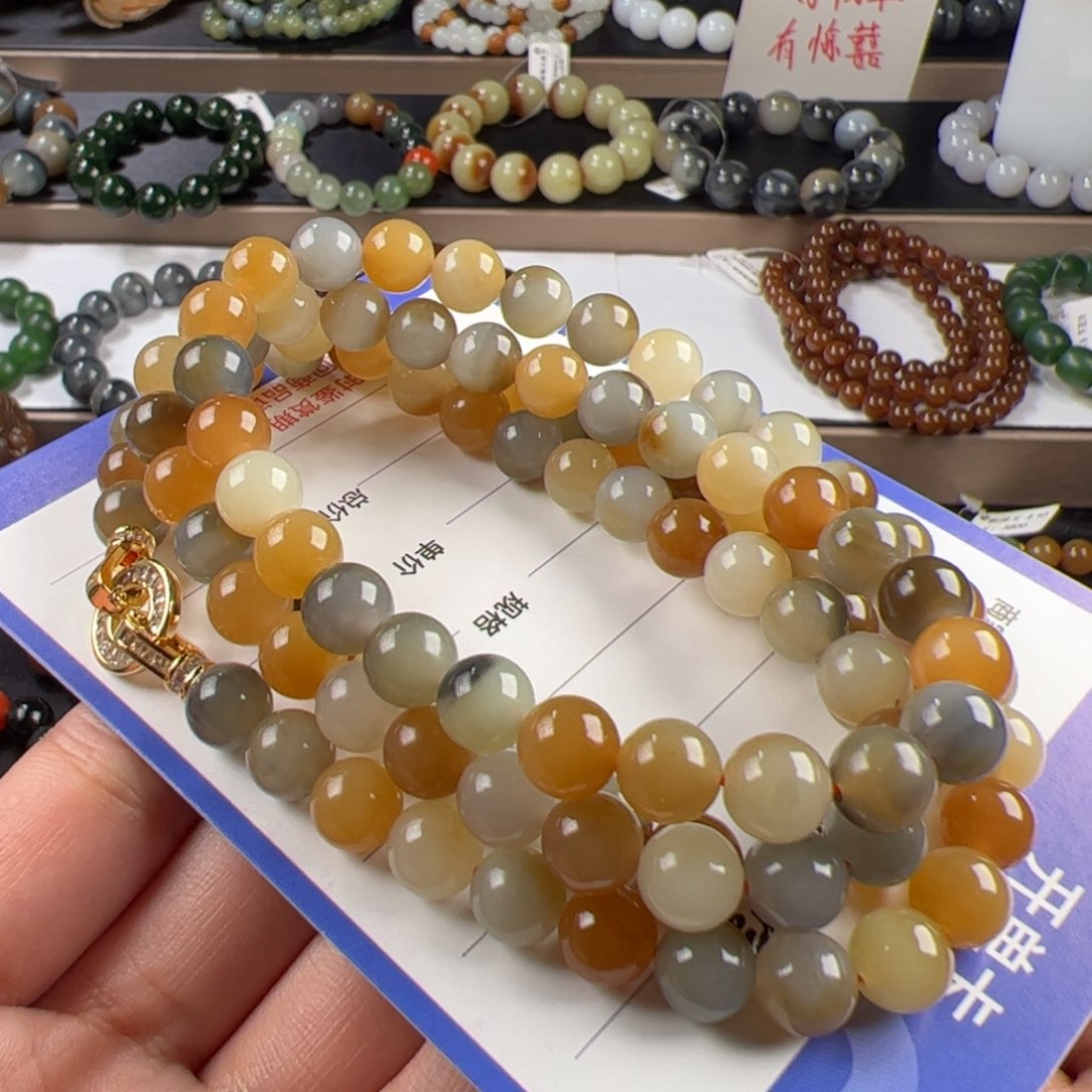 手链未镶嵌和田玉咖*6