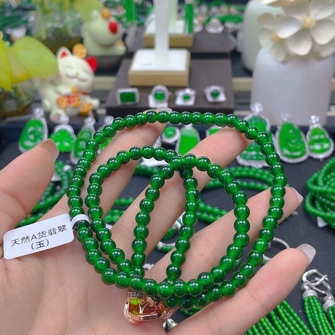 翡翠颈饰未镶嵌团*天然A货翡翠卡6