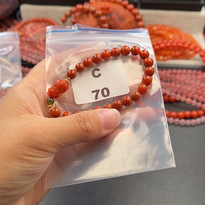 南红玛瑙未镶嵌多样性发货默认微瑕称重7mm