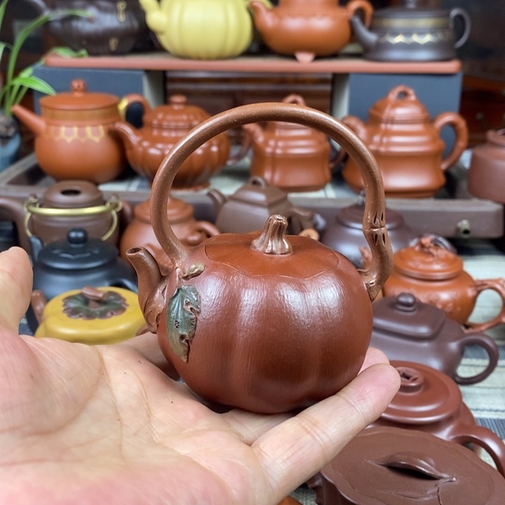 茶壶紫砂南瓜提梁120cc特价促销
