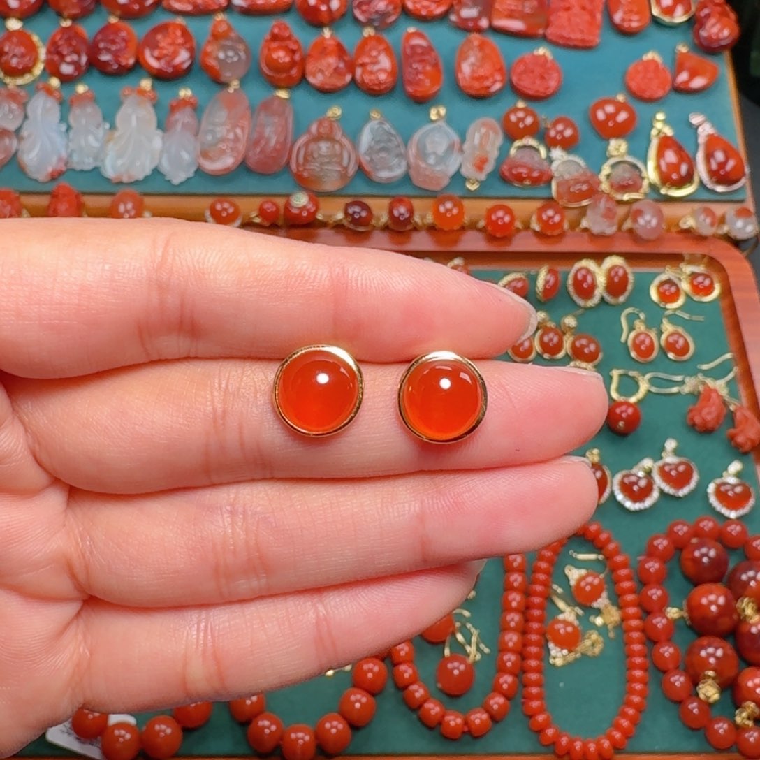 南红玛瑙南红银S925镶嵌